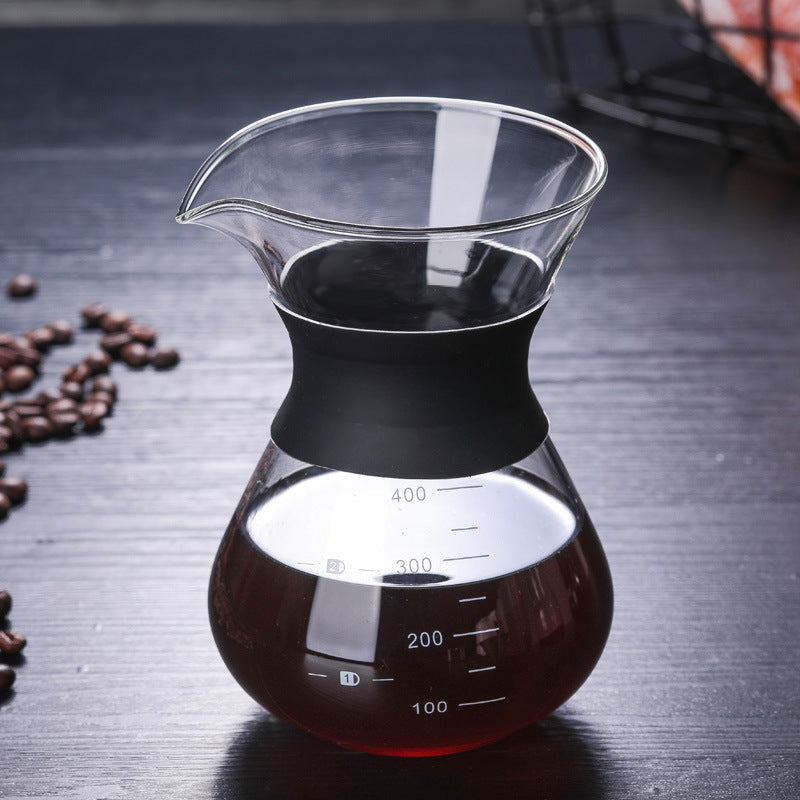 Factory direct glass pour-over coffee pot sharing pot set home hand pour-over drip coffee pot coffee set