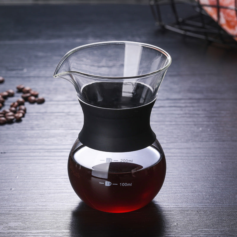 Factory direct glass pour-over coffee pot sharing pot set home hand pour-over drip coffee pot coffee set