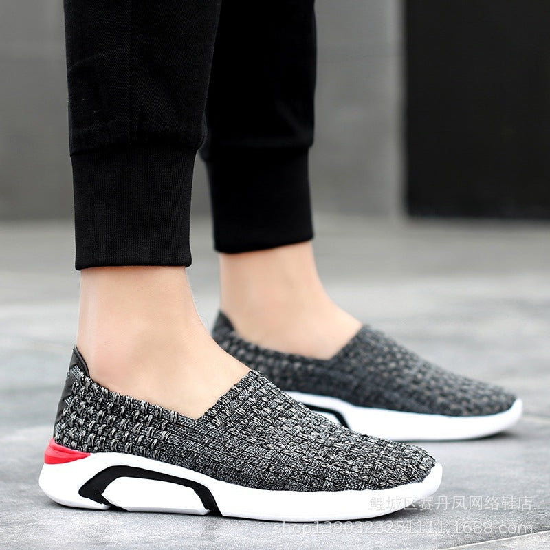 Summer hand-woven casual hipster men's breathable sports kick-in loafer men's shoes, a drop-shipping men's beach sandals