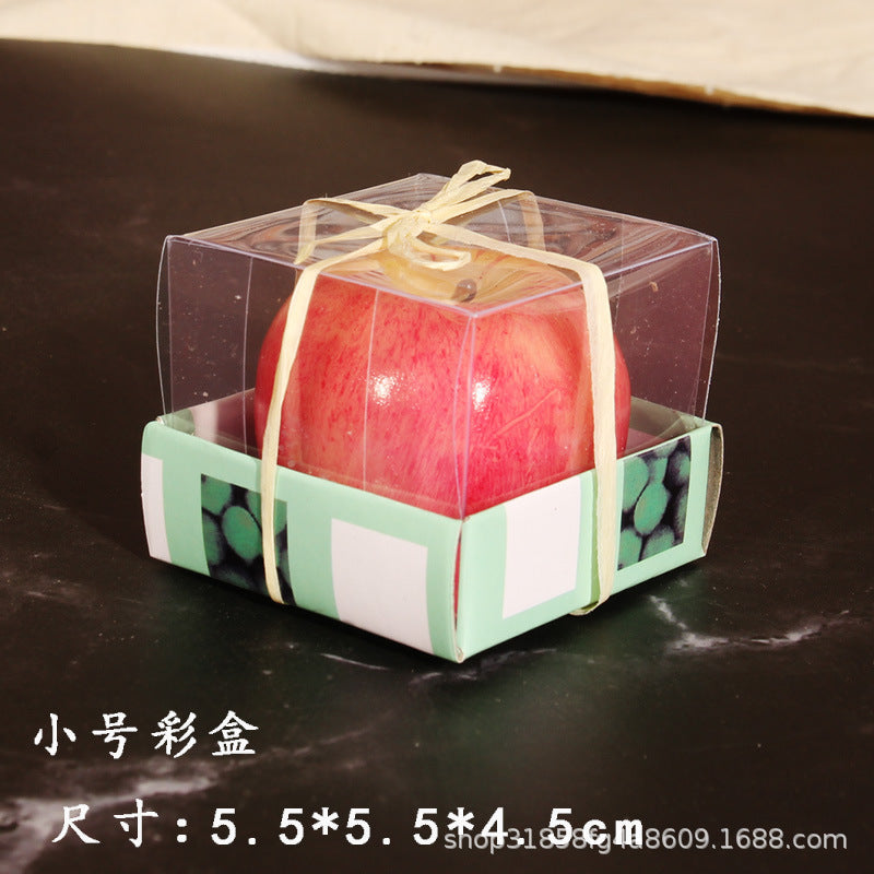 Christmas imitation red apple candle Birthday party peace fruit candle New Year's Day romantic shape apple gift