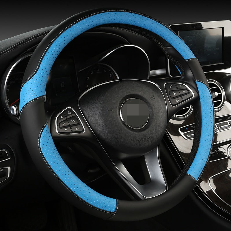 Steering wheel cover: Car handlebar cover, car breathable, non-slip, all-season universal handlebar cover, car interior products