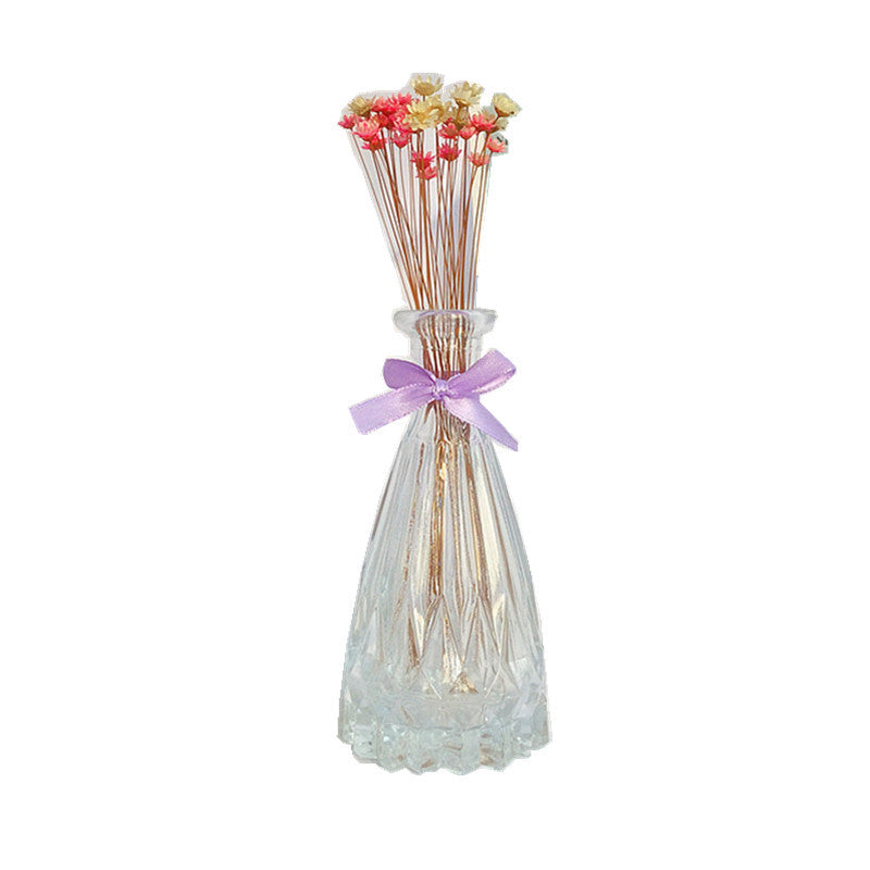 ins simple style mini glass vase small fresh dried flower arranger home dining table living room decoration ornament