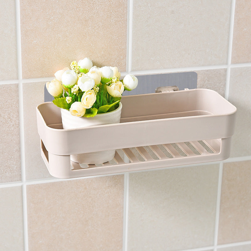 Bathroom wall-mounted shelf punching-free and non-marking toiletry storage rack toilet and toilet storage rack