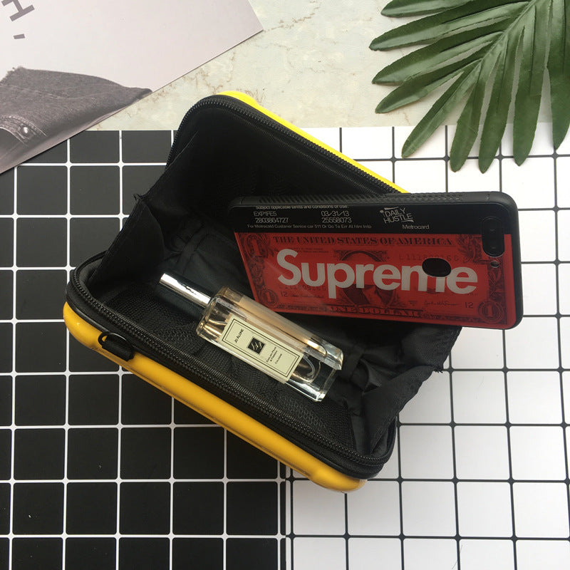 Factory direct sales seven inch cosmetic bag hard shell toiletry bag travel clutch bag portable storage bag PC mini suitcase