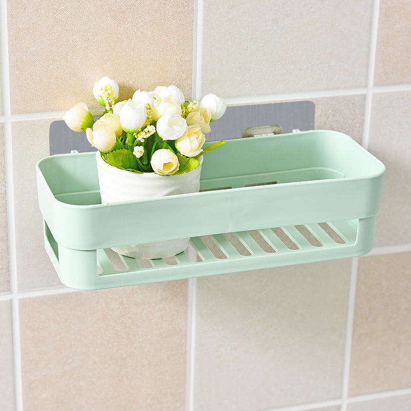 Bathroom wall-mounted shelf punching-free and non-marking toiletry storage rack toilet and toilet storage rack