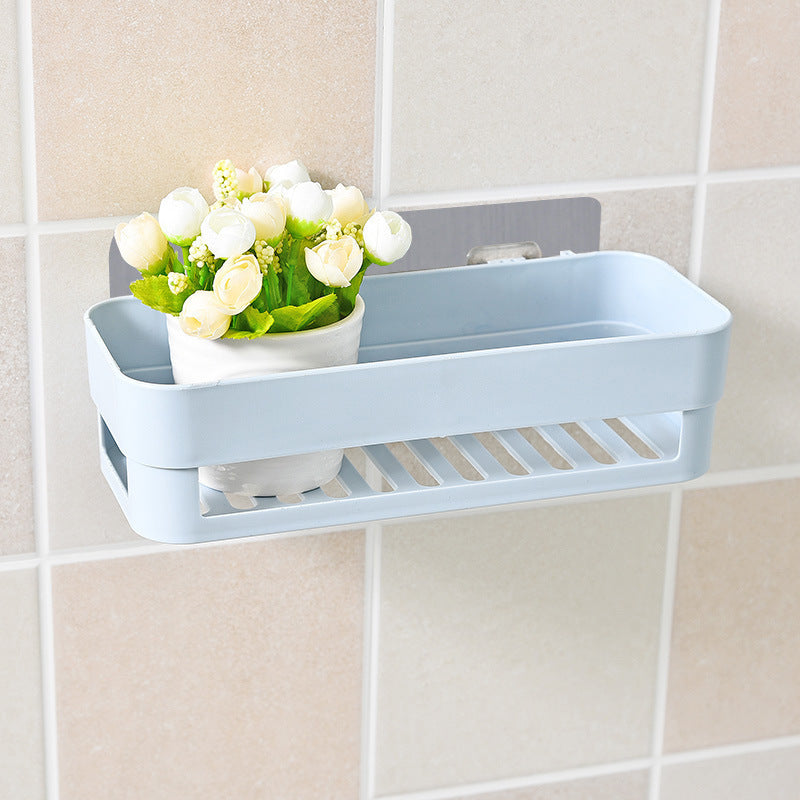 Bathroom wall-mounted shelf punching-free and non-marking toiletry storage rack toilet and toilet storage rack