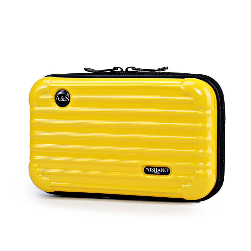 Factory direct sales seven inch cosmetic bag hard shell toiletry bag travel clutch bag portable storage bag PC mini suitcase