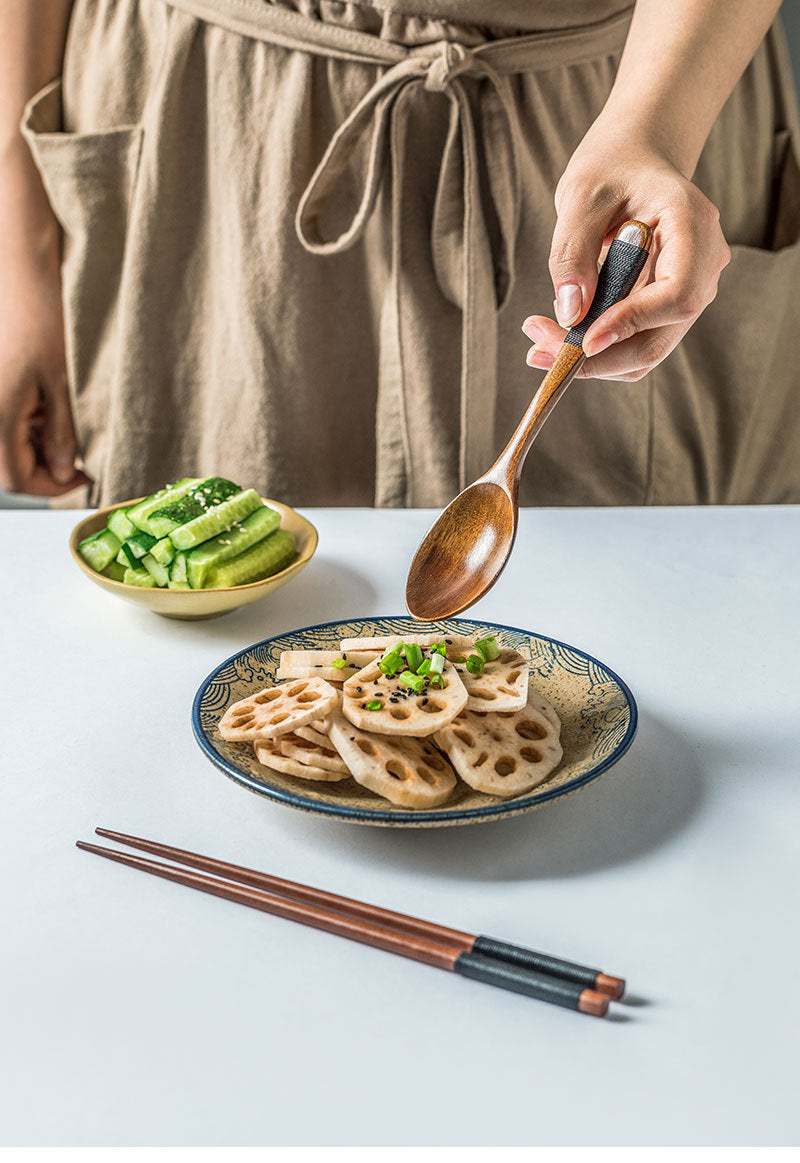 Xiaomuxian Japanese portable boxed wooden spoon chopsticks natural eco-friendly carved tableware chopsticks and spoon set ins