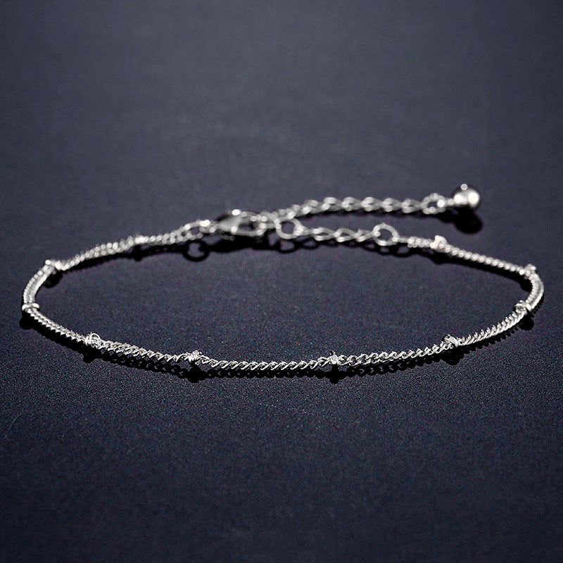 RAKOL Korean fashion simple round zircon bracelet versatile stacked girl hand ornament anklet factory direct sales