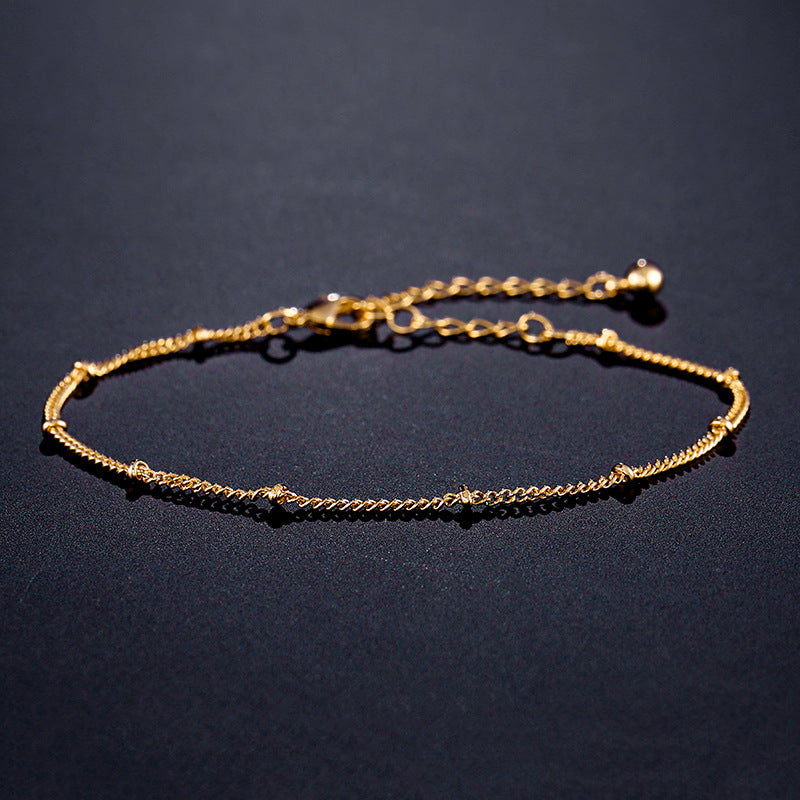 RAKOL Korean fashion simple round zircon bracelet versatile stacked girl hand ornament anklet factory direct sales