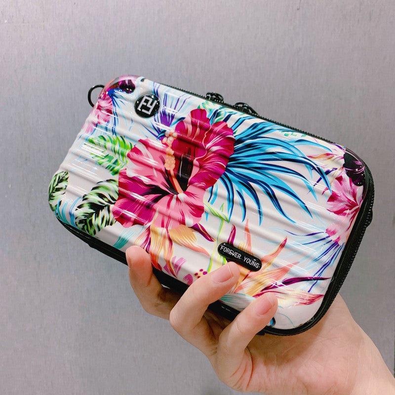 Factory direct sales seven inch cosmetic bag hard shell toiletry bag travel clutch bag portable storage bag PC mini suitcase
