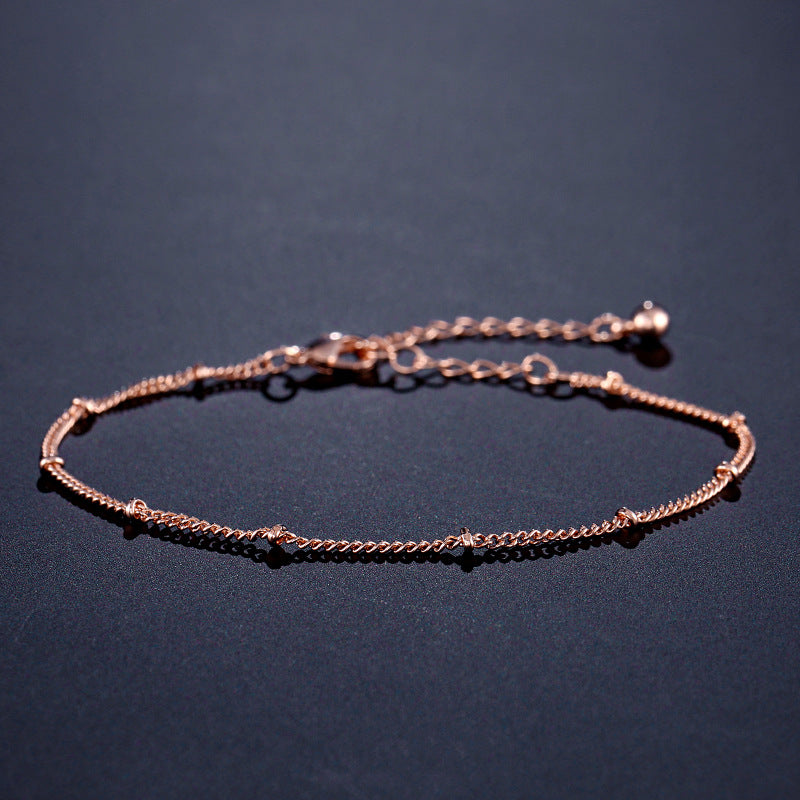 RAKOL Korean fashion simple round zircon bracelet versatile stacked girl hand ornament anklet factory direct sales