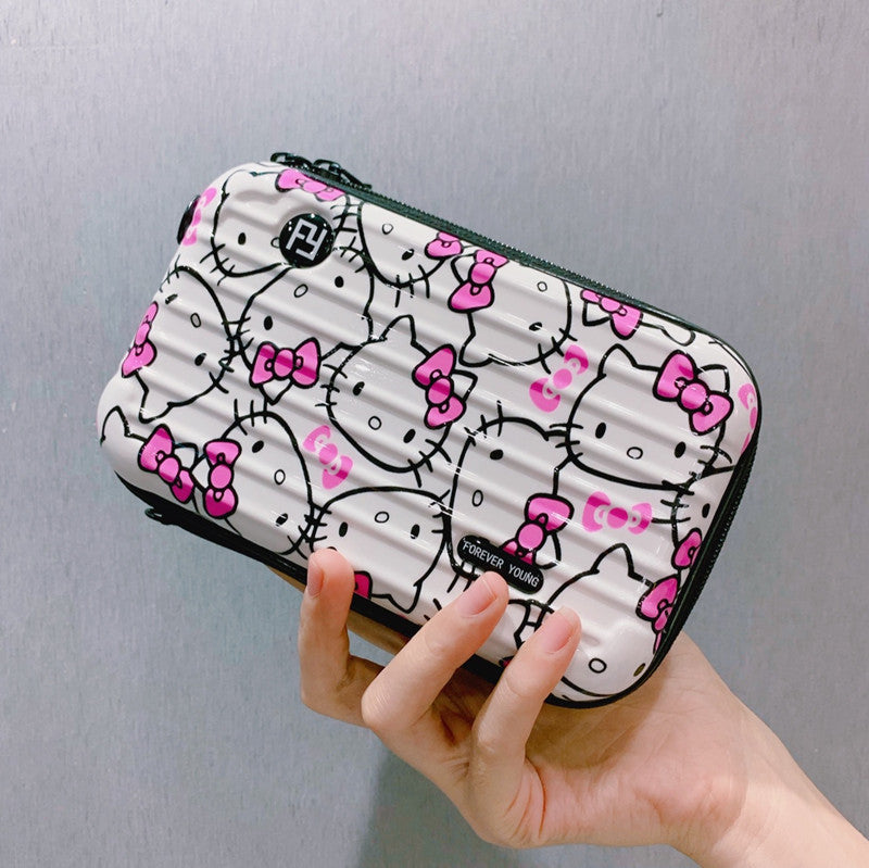 Factory direct sales seven inch cosmetic bag hard shell toiletry bag travel clutch bag portable storage bag PC mini suitcase