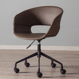 Modern simple computer chair, leather fashion, negotiation office, conference chair, home light luxury, Nordic lifting leisure swivel chair
