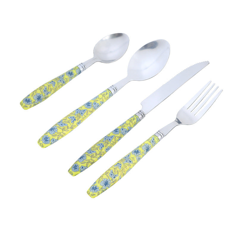 Wholesale stainless steel cutlery set hotel steak cutlery fork spoon fork 24PC cutlery four-piece set wholesale