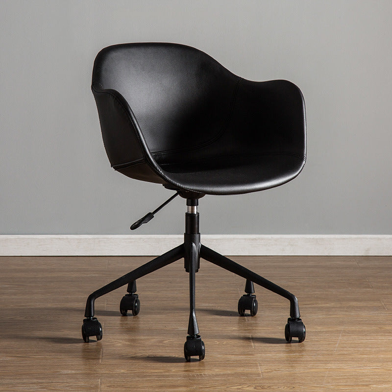 Modern simple computer chair, leather fashion, negotiation office, conference chair, home light luxury, Nordic lifting leisure swivel chair