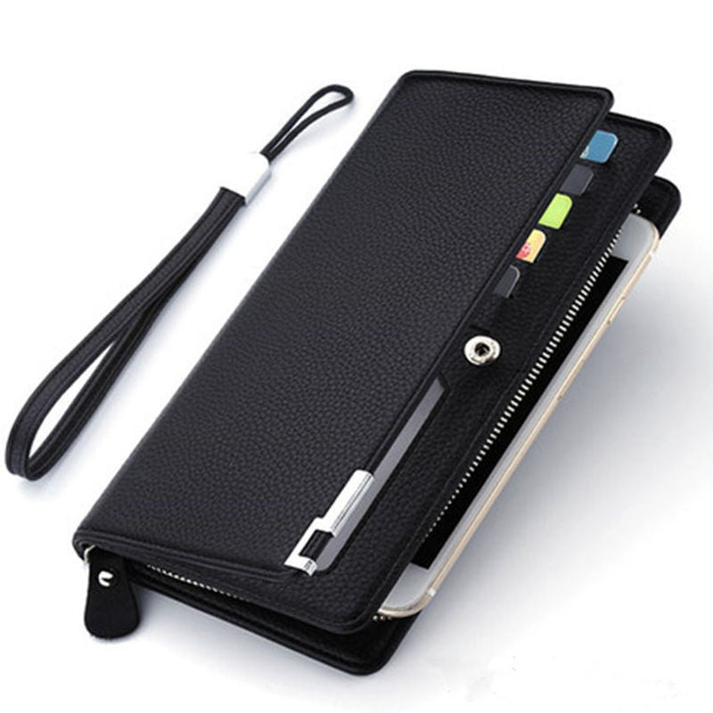Iron edge handbag men's wallet long wallet multi-card wallet handbag men's business multi-function mobile phone bag hand