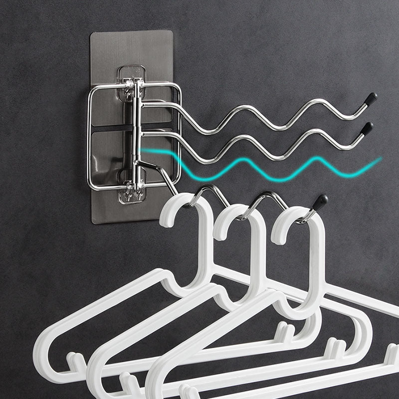 1384 Bathroom Towel Bath Towel Rack 180 Degree Rotatable Towel Rack No Punching Stainless Steel Kitchen Rag Rack