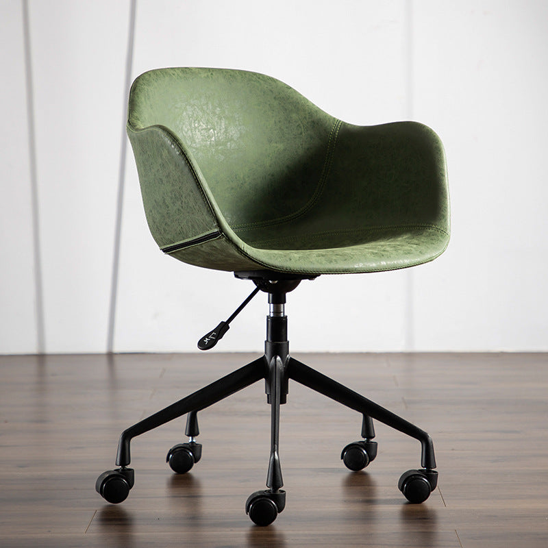 Modern simple computer chair, leather fashion, negotiation office, conference chair, home light luxury, Nordic lifting leisure swivel chair