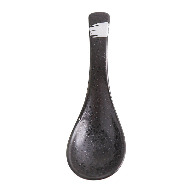 Japanese ceramic spoon soup spoon rice spoon hotel restaurant restaurant soup spoon spoon tableware Japanese style manufacturer logo