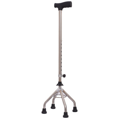 Stainless steel crutches for the elderly, four-legged crutches for the elderly, multifunctional four-corner non-slip walking sticks, telescopic crutches
