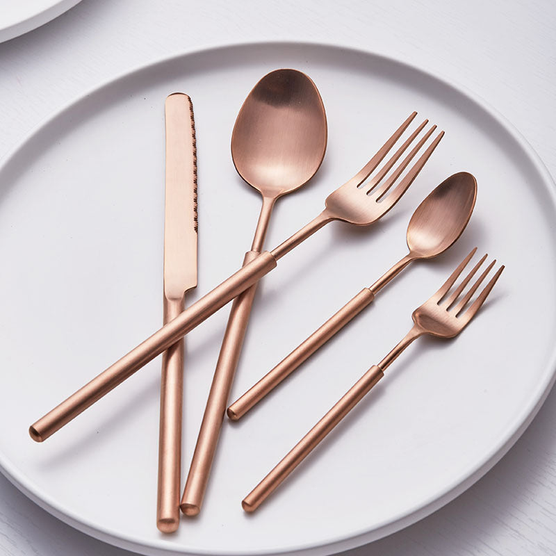 Food grade 304 stainless steel western tableware set gentleman series fork and spoon combination hotel B&B wholesale special