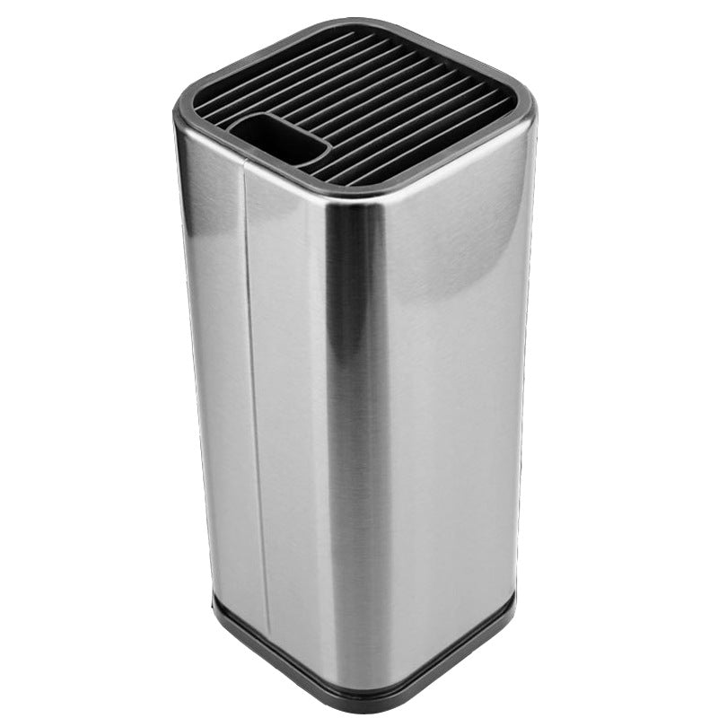 Storage knife holder bucketstainless steel knife holder drainable knife rack large and small kitchen knife holder kitchen supplies storage rack