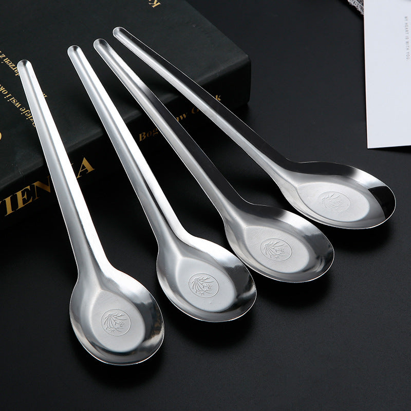thickened flat-bottomed steel spoons