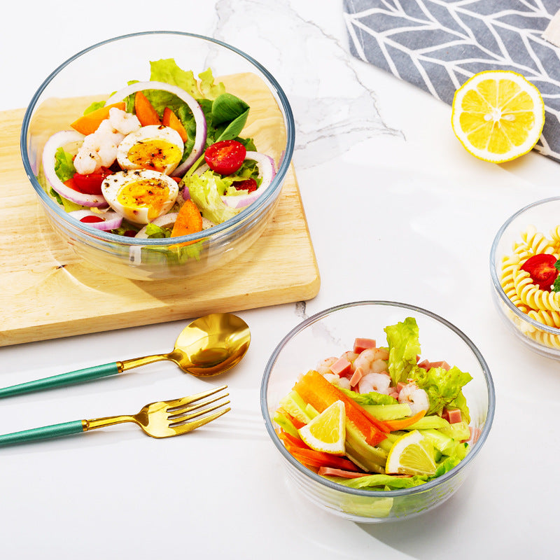 Thickened clear glass bowl