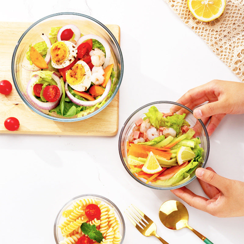 Thickened clear glass bowl