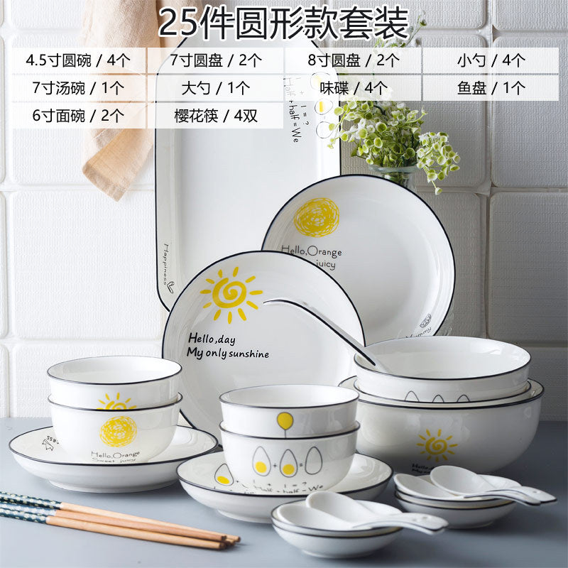 Ceramic tableware and dish set