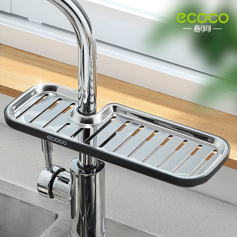 Faucet rack stainless steel sink storage rack kitchen supplies artifact sink sink rag drain basket