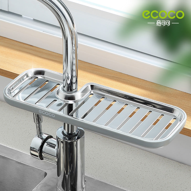 Faucet rack stainless steel sink storage rack kitchen supplies artifact sink sink rag drain basket