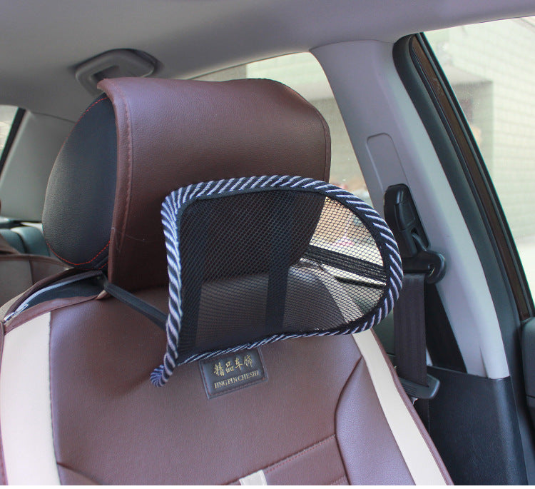 Car headrest comfortable, breathable, cool hollow neck pillow, car interior supplies, summer empty mesh mini car pillow