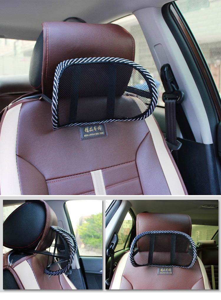 Car headrest comfortable, breathable, cool hollow neck pillow, car interior supplies, summer empty mesh mini car pillow