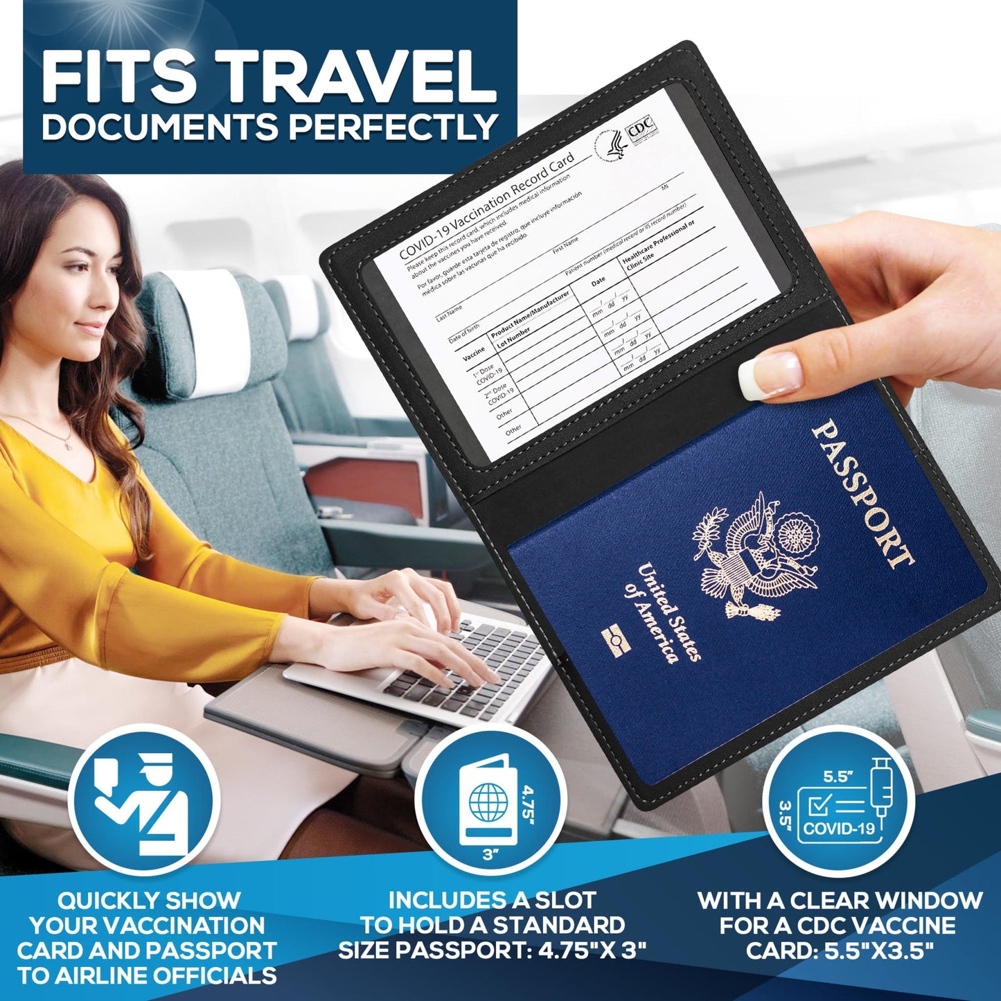 Ciana Vaccine Card and Passport Holder