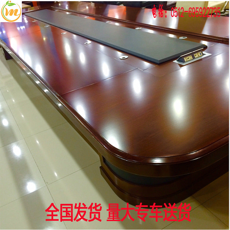 Modern Simple Conference Table, Long Table, Negotiation Conference Table, Conference Table, Chair Combination, Oval Painted Conference Table Meeting table