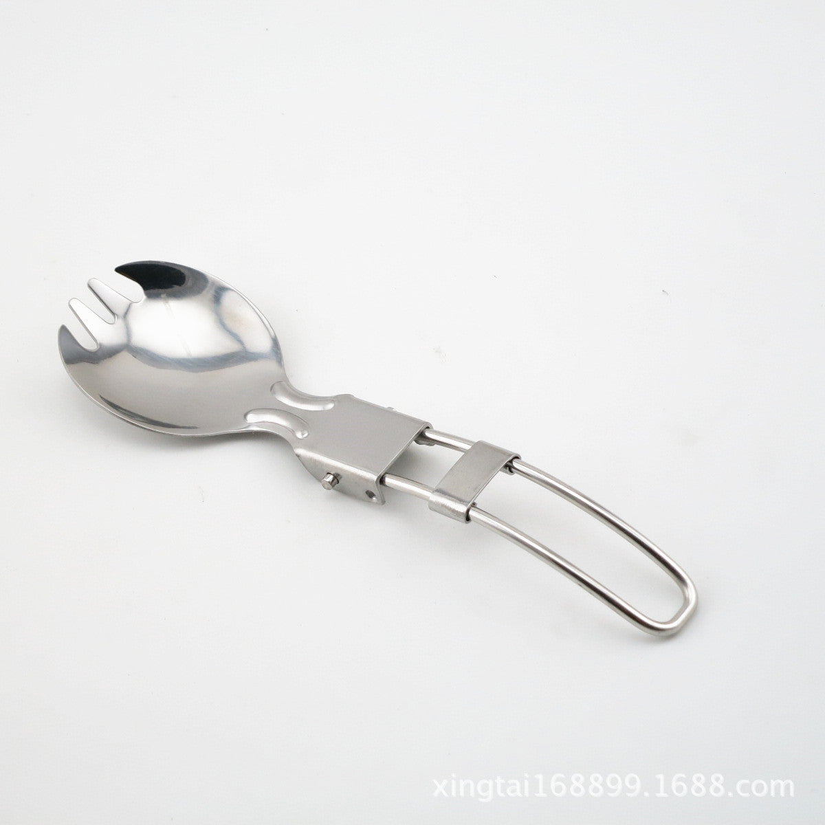 Stainless steel folding spoon