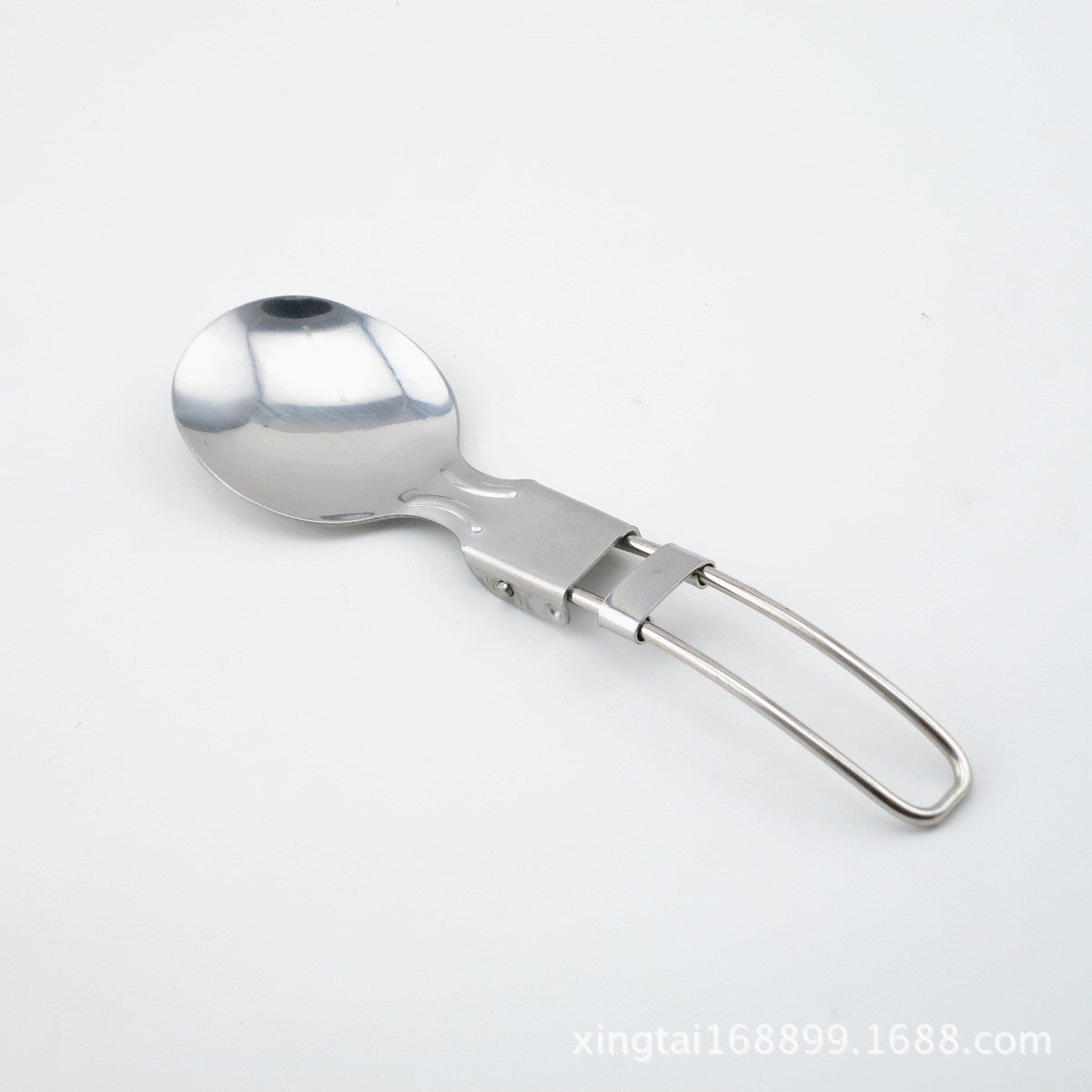 Stainless steel folding spoon