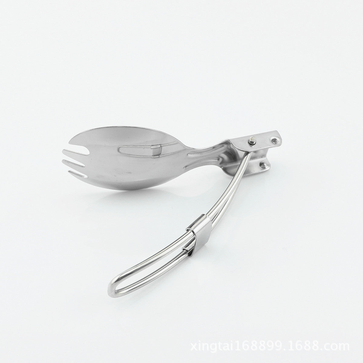 Stainless steel folding spoon