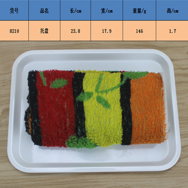 white tray