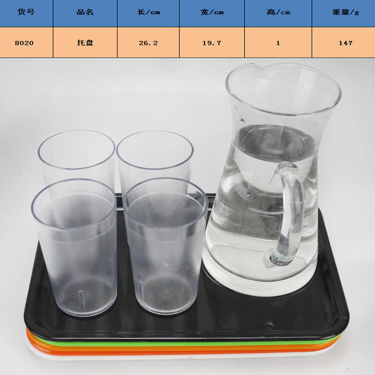 white tray