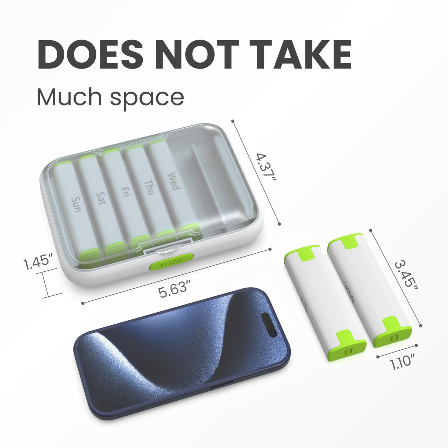 Weekly Pill Organizer 2 Times a Day Pill Box 7 Day Am Pm Travel