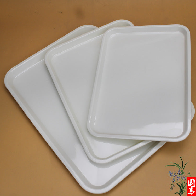 white tray