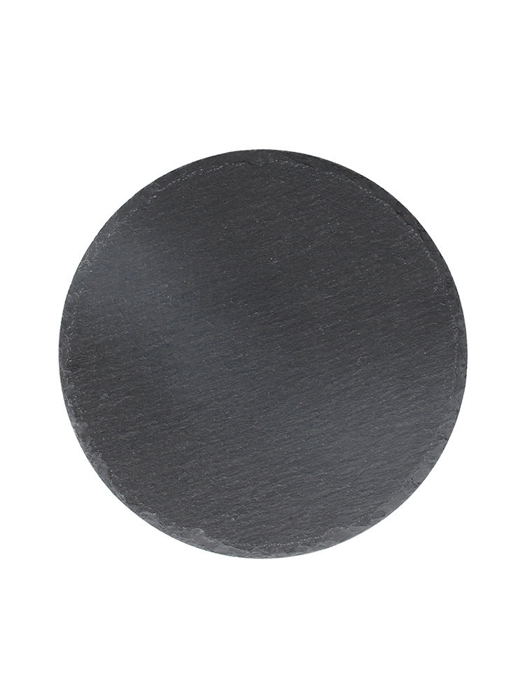 Natural rock plate restaurant steak sushi plating black slate barbecue plate high-end banquet rock western plate