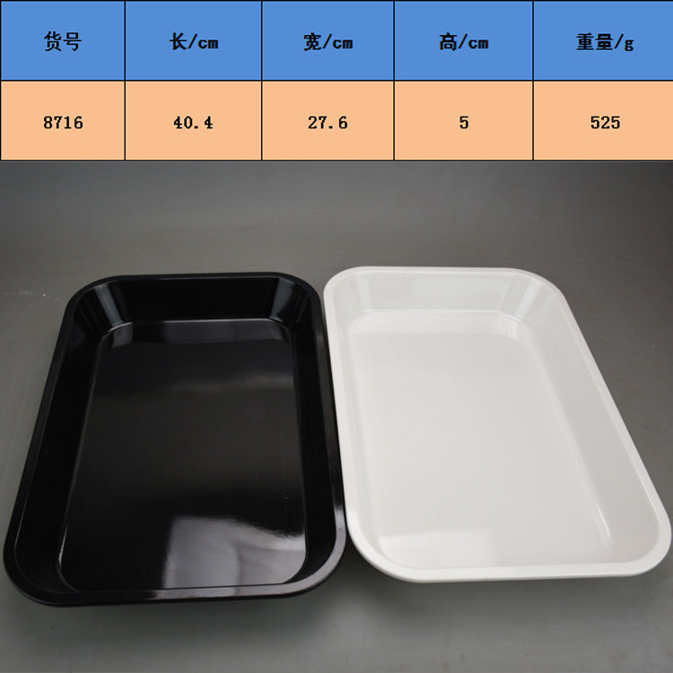 white tray