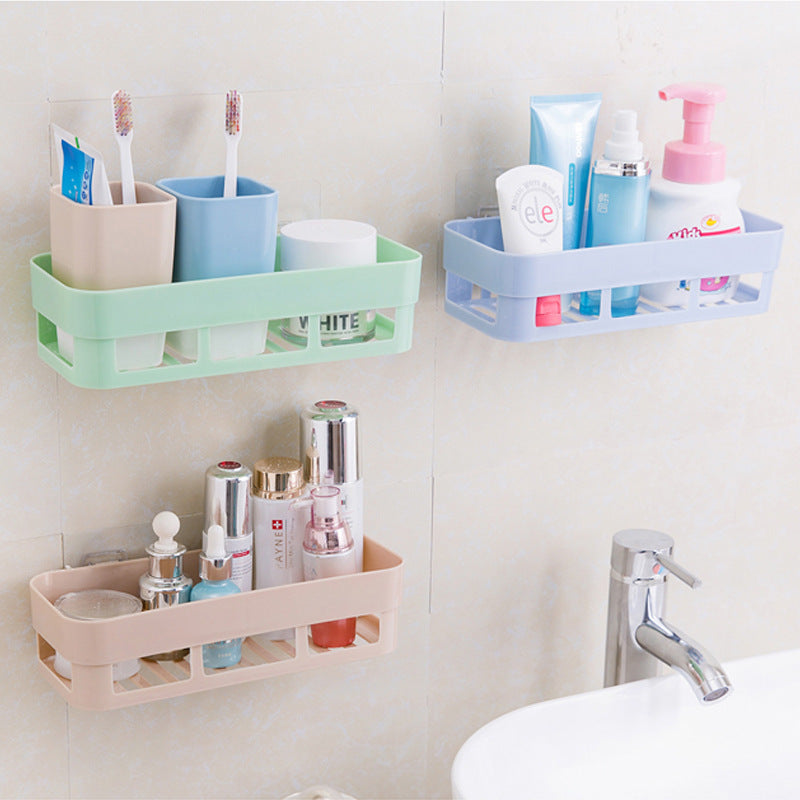 Bathroom wall-mounted shelf punching-free and non-marking toiletry storage rack toilet and toilet storage rack