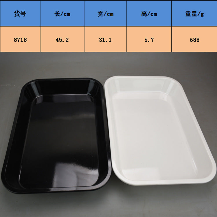 white tray