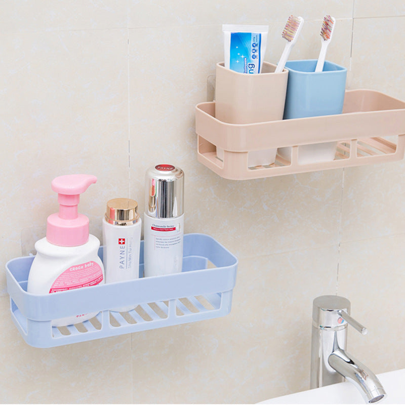 Bathroom wall-mounted shelf punching-free and non-marking toiletry storage rack toilet and toilet storage rack