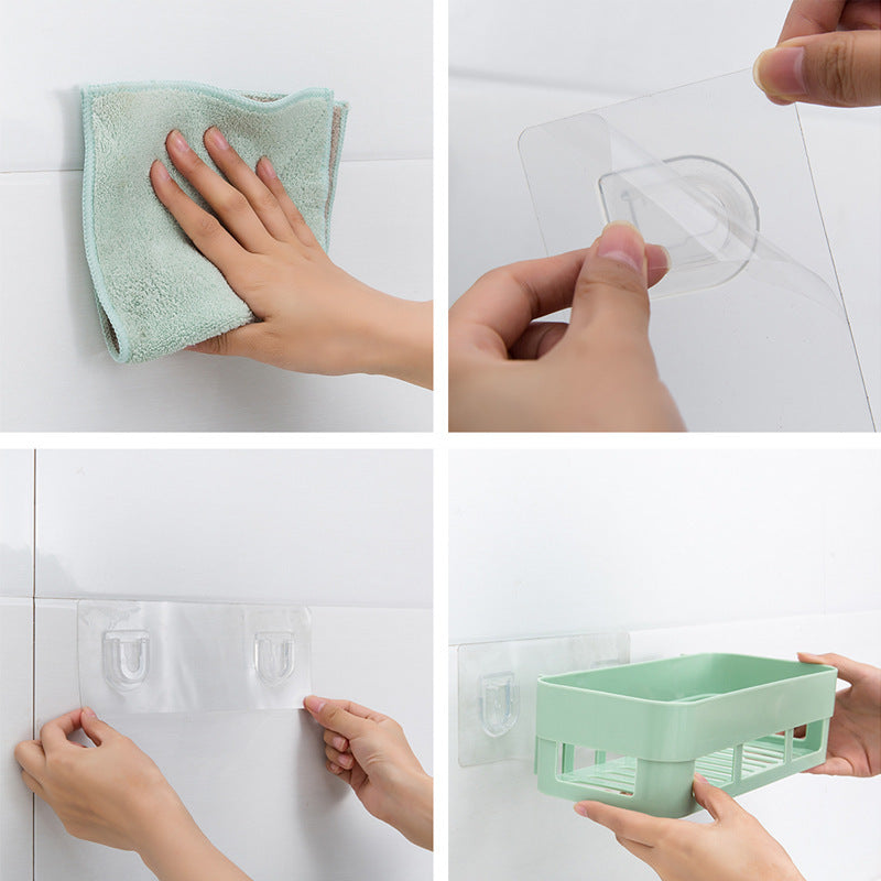 Bathroom wall-mounted shelf punching-free and non-marking toiletry storage rack toilet and toilet storage rack